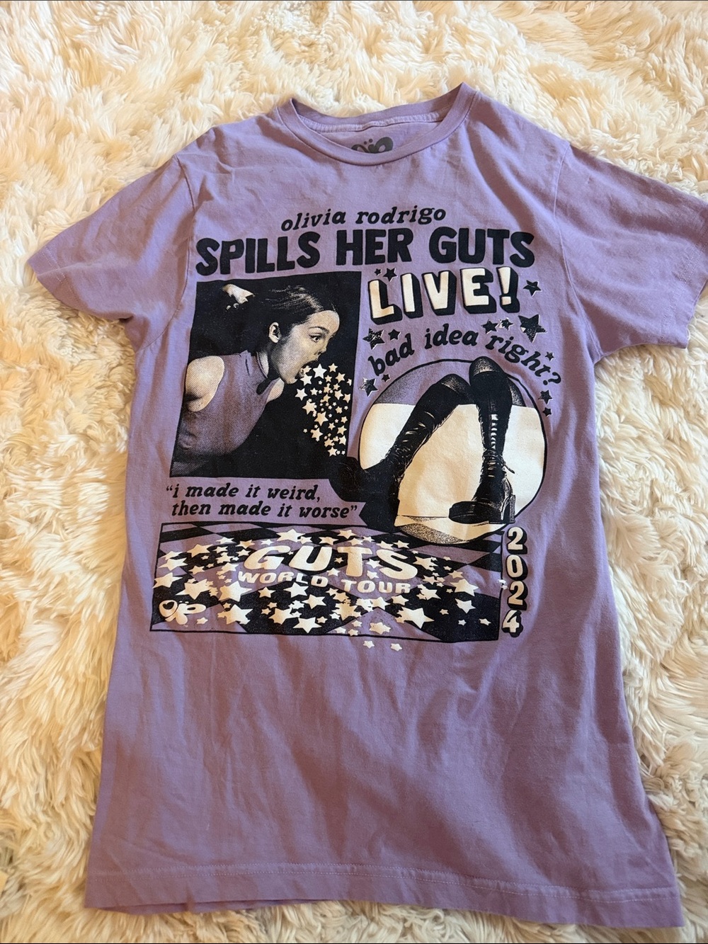 Lavender Olivia Rodrigo Graphic Short-Sleeve Tour Tee